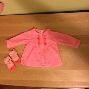 OshKosh B’gosh baby girl button down size 3m